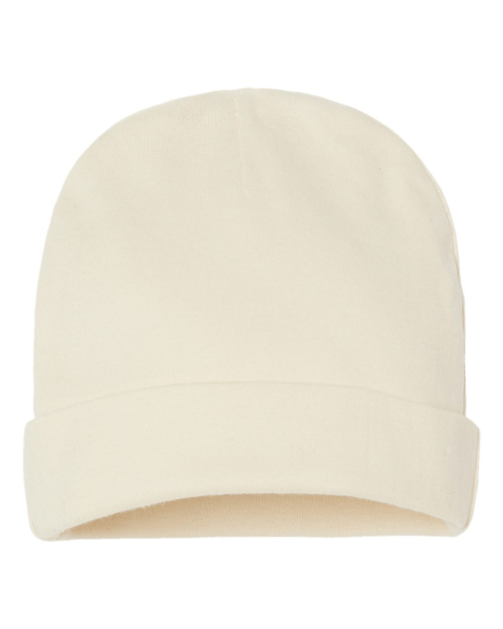 Front View of Natural Infant Baby Rib Beanie - 4451