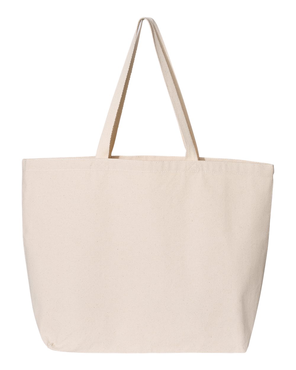 Front View of Natural Jumbo Tote - OAD108