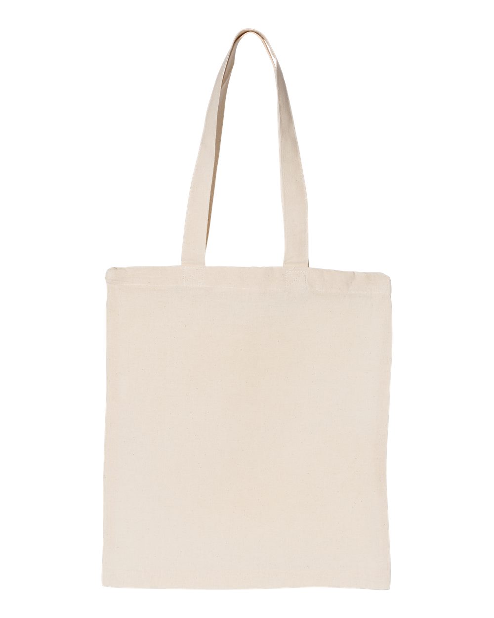 Front View of Natural Large Canvas Tote - OAD117