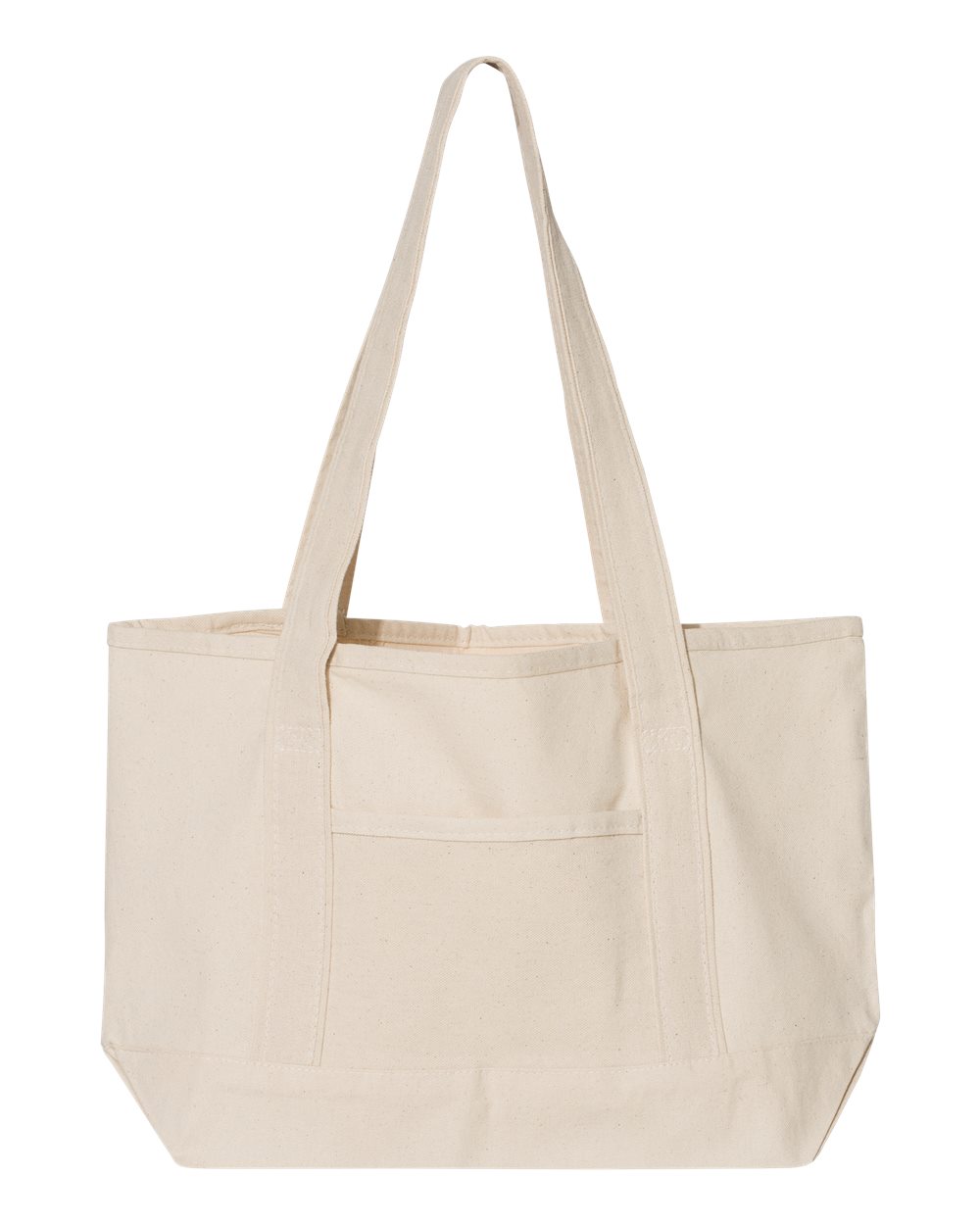 Front View of Natural/ Natural 20L Small Deluxe Tote - Q125800