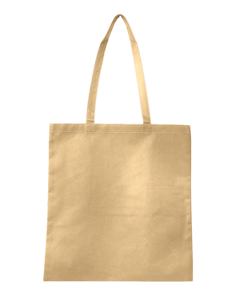 Front View of Natural Non-Woven Tote Bag - Q126300