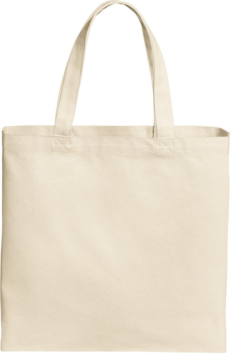 Front View of Natural Port Authority Cotton Canvas Tote BG424