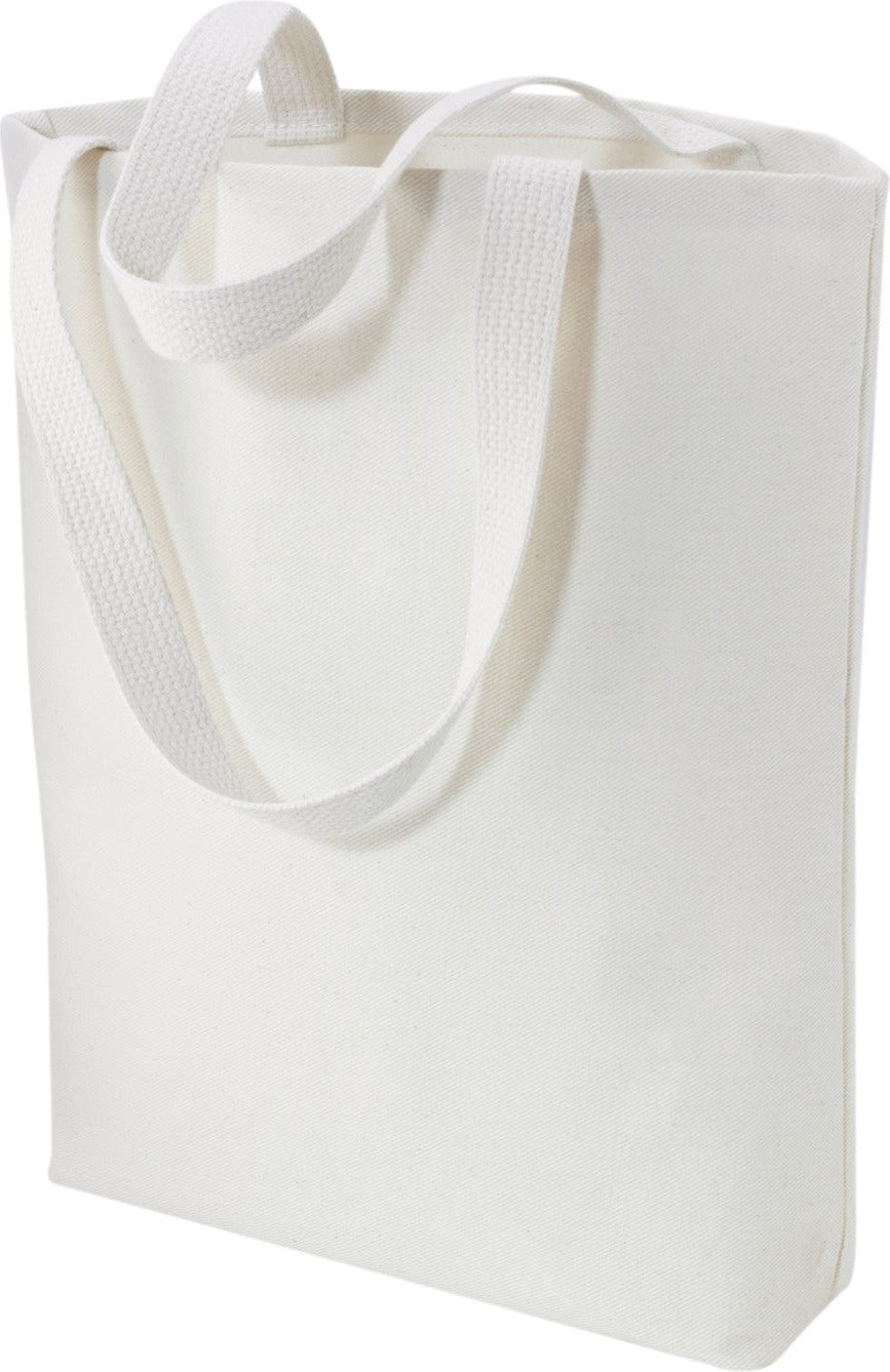 Front View of Natural Port Authority - Ideal Twill Convention Tote. B050