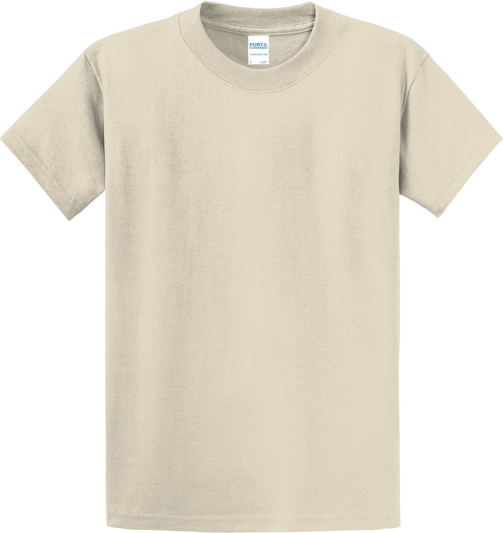 Front View of Natural Port & Co Essential Tee. PC61