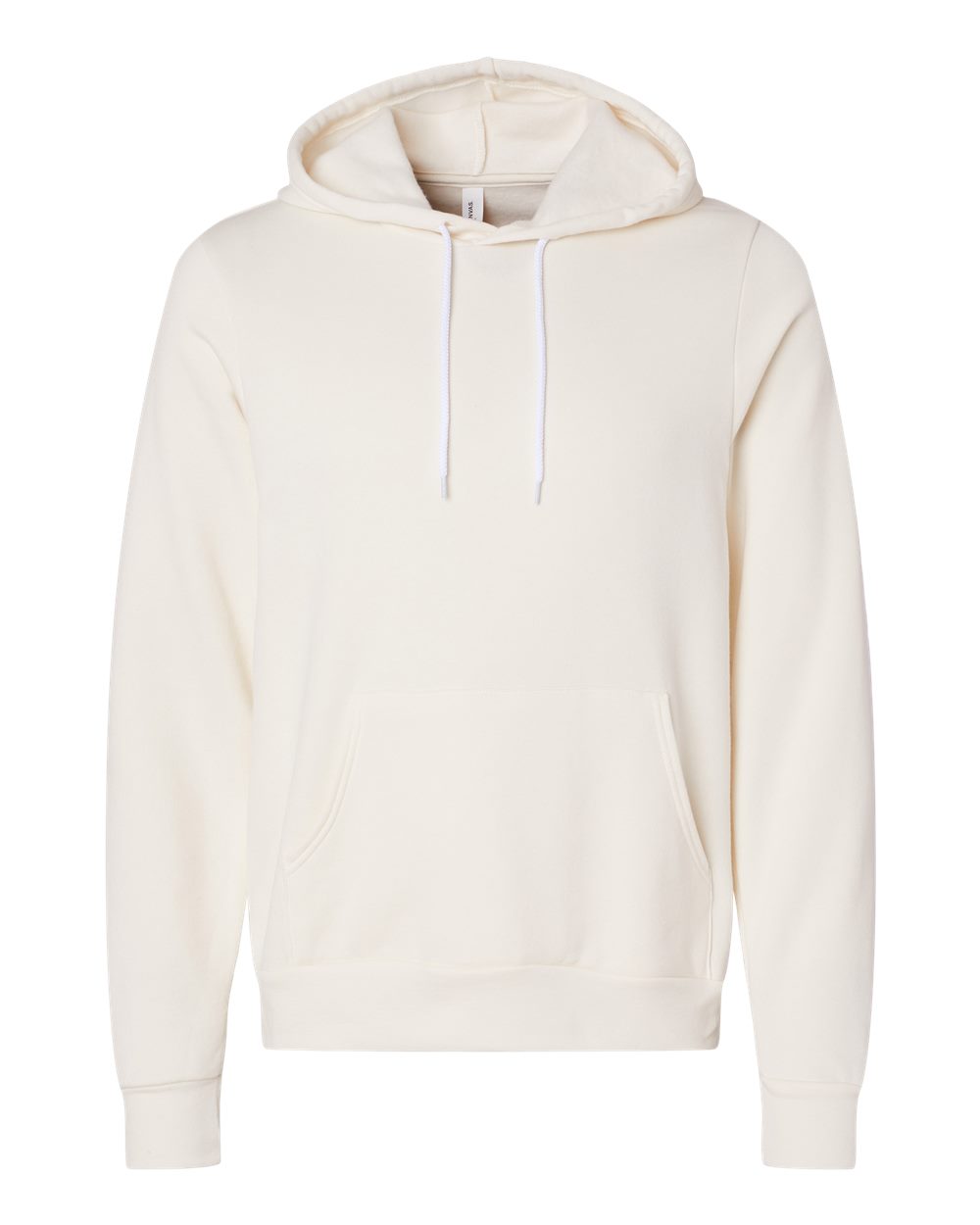 Front View of Natural Sponge Fleece Hoodie - 3719