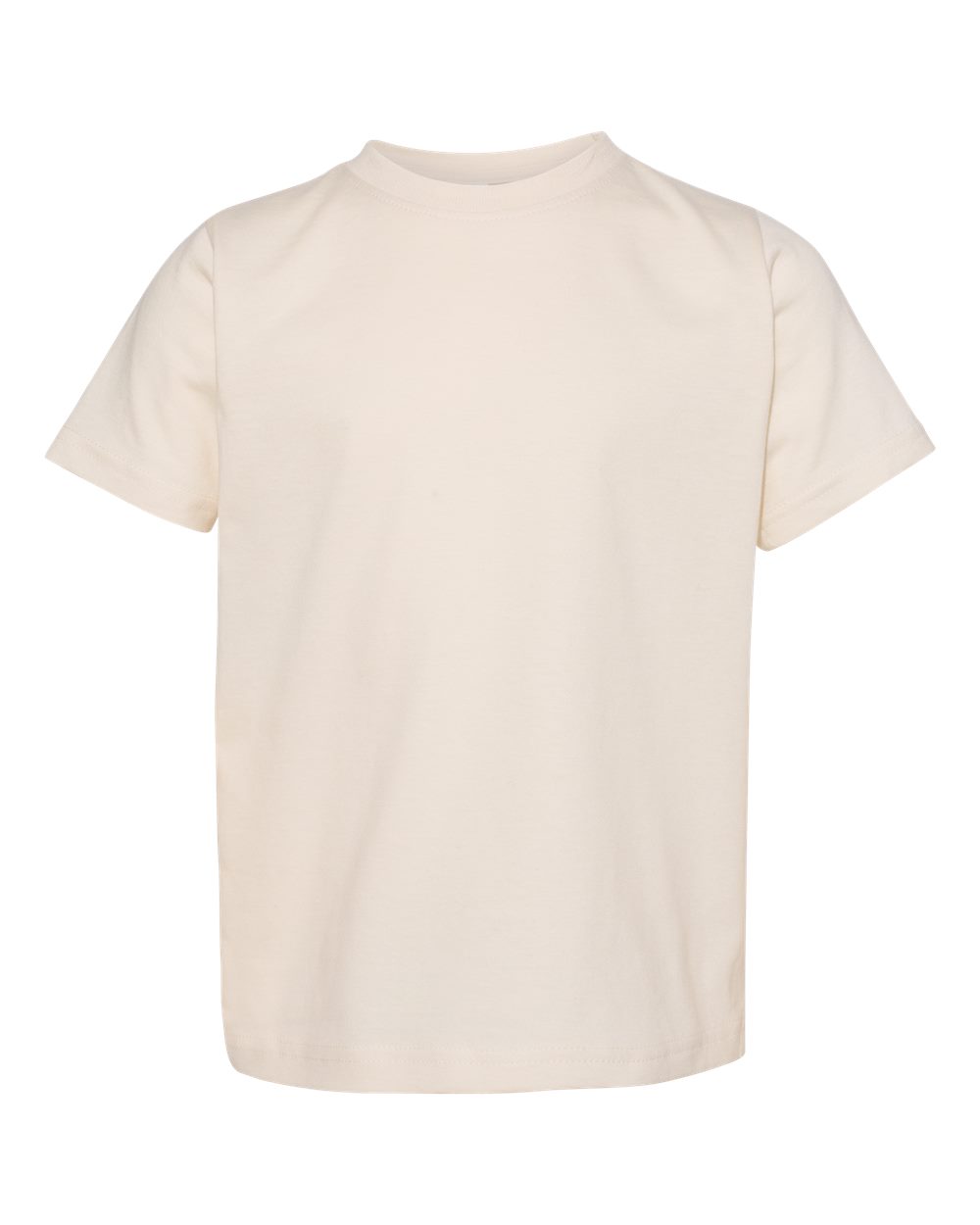 Front View of Natural Toddler Fine Jersey Tee - 3321