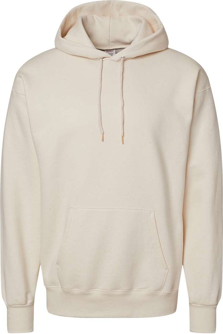 Front View of Natural Ultimate Cotton® Hooded Sweatshirt - F170