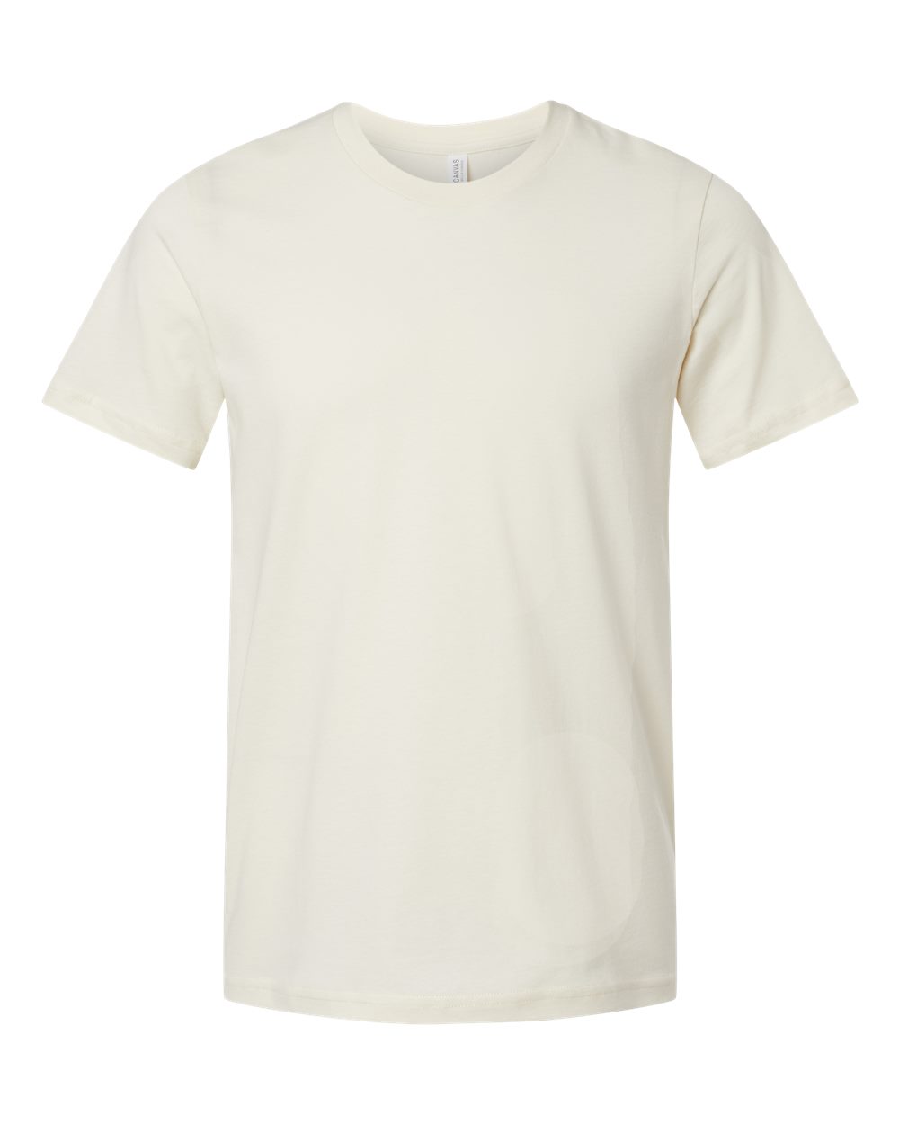 Front View of Natural USA-Made Jersey Tee - 3001U