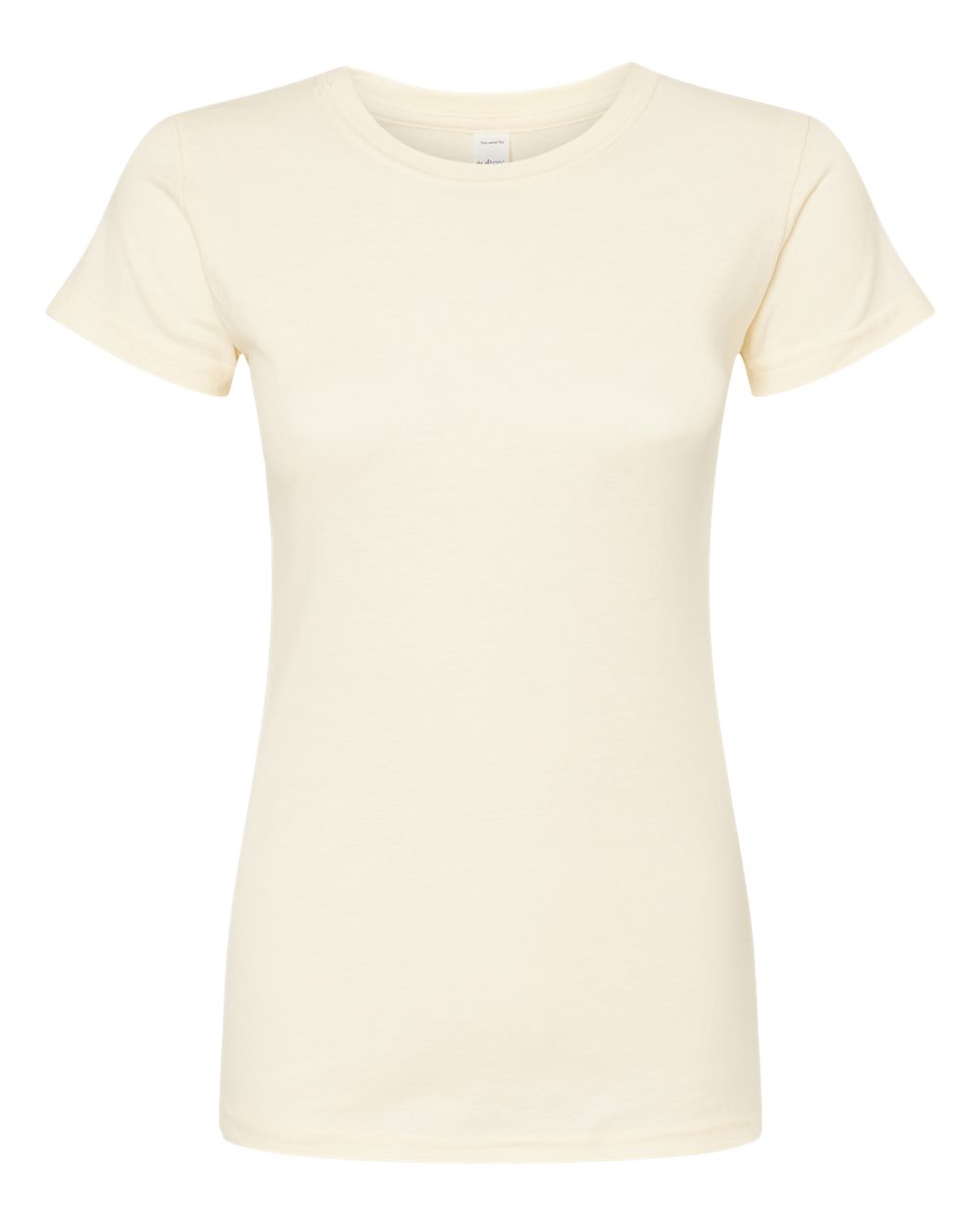 Front View of Natural Women&#39;s Fine Jersey Slim Fit T-Shirt - 213