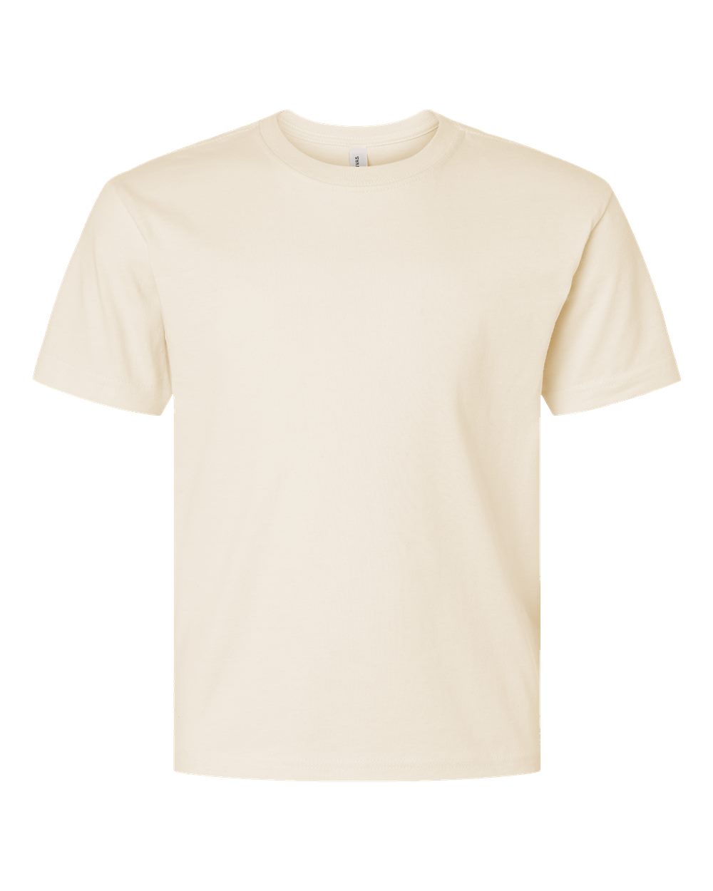 Front View of Natural Youth 6oz. Heavyweight Tee - 3010Y