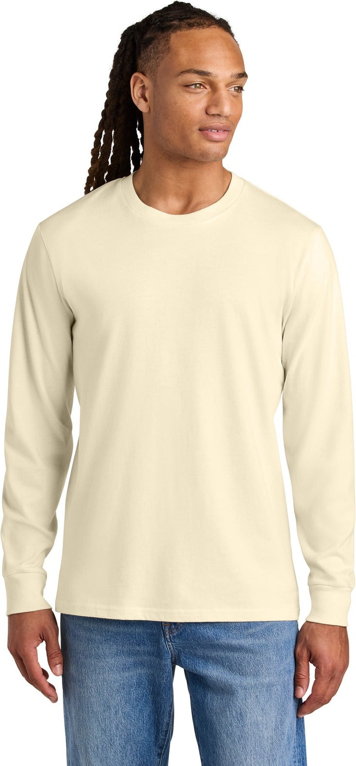 Front View of NaturalRaw Stanley/Stella Unisex Creator 2.0 Long Sleeve Tee SXU022