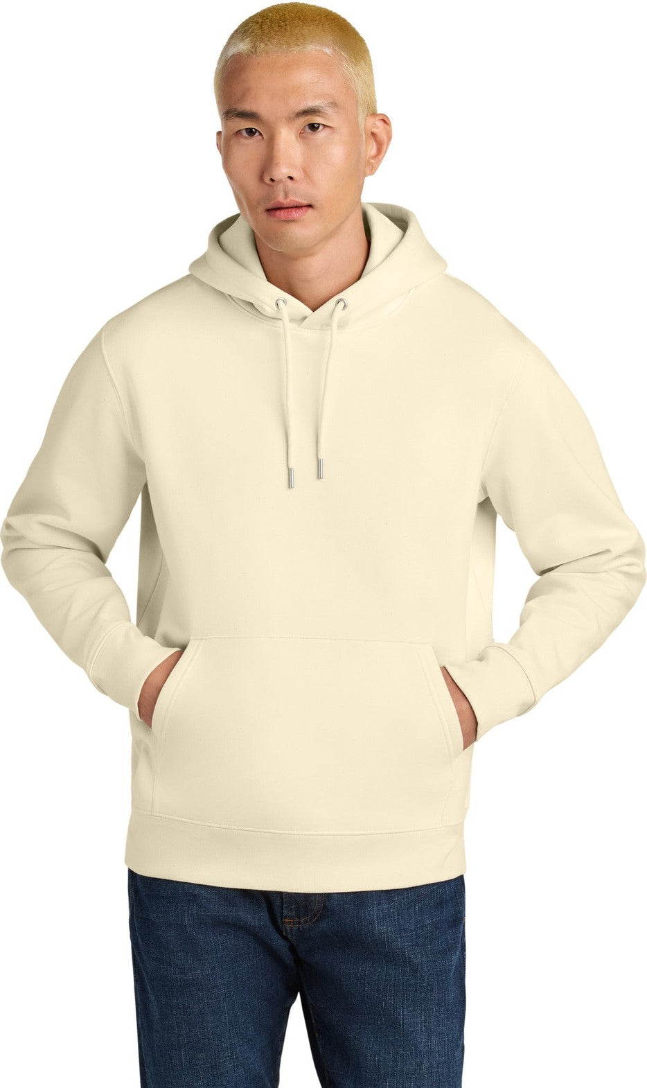 Front View of NaturalRaw Stanley/Stella Unisex Cruiser 2.0 Hooded Sweatshirt SXU003