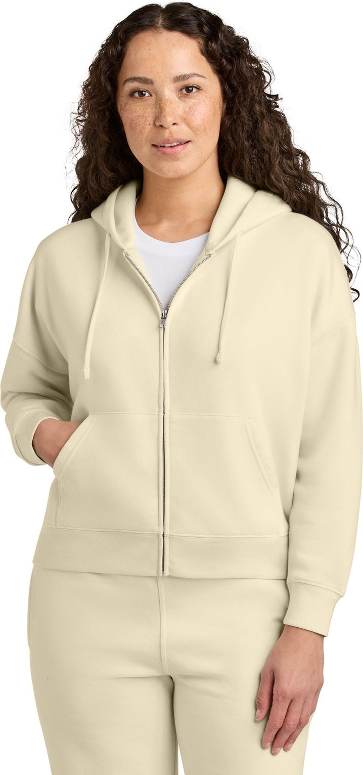 Front View of NaturalRaw Stanley/Stella Women's Stella Ida Full-Zip Hooded Sweatshirt SXW037