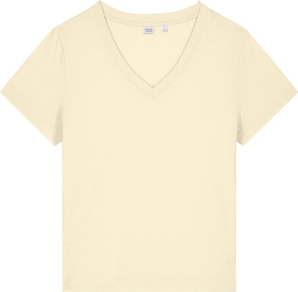 Front View of NaturalRaw Stanley/Stella Women's Stella Isla V-Neck Tee SXW032