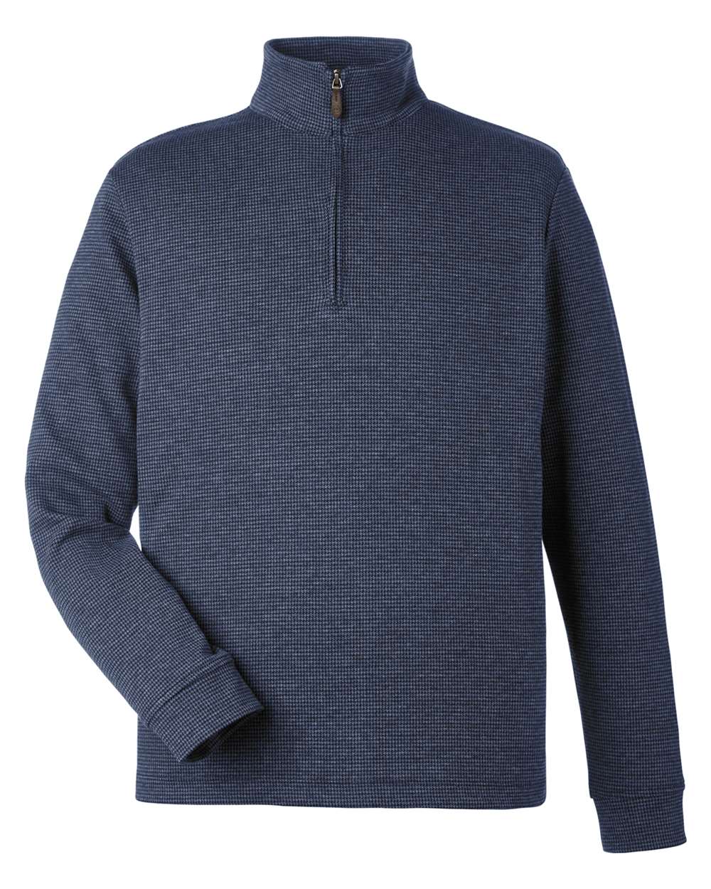 Front View of Nautical Navy Bluffs Quarter-Zip Pullover - K004693