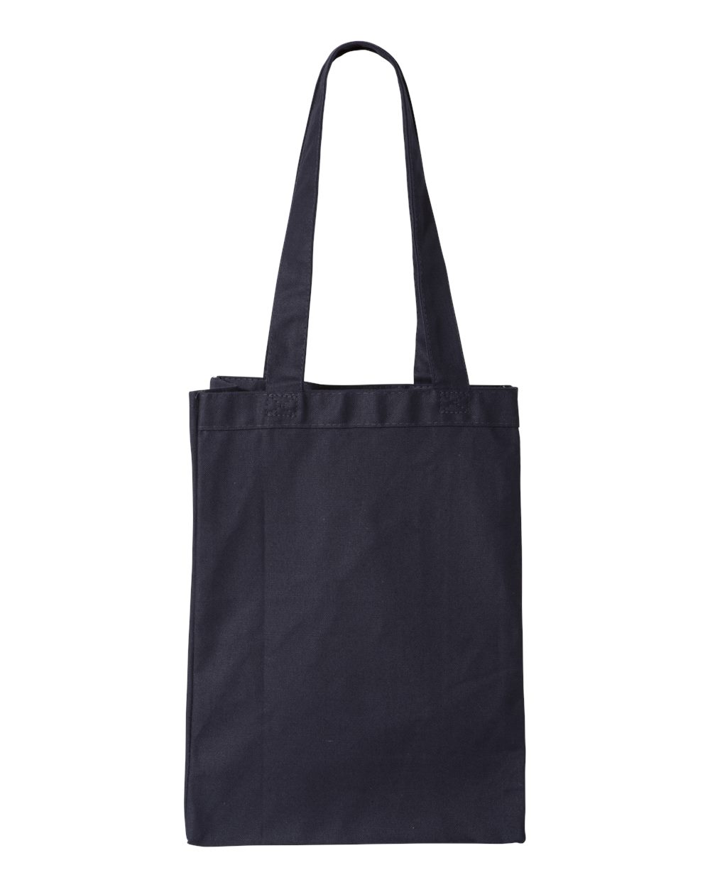 Front View of Navy 12L Gussetted Shopping Bag - Q1000