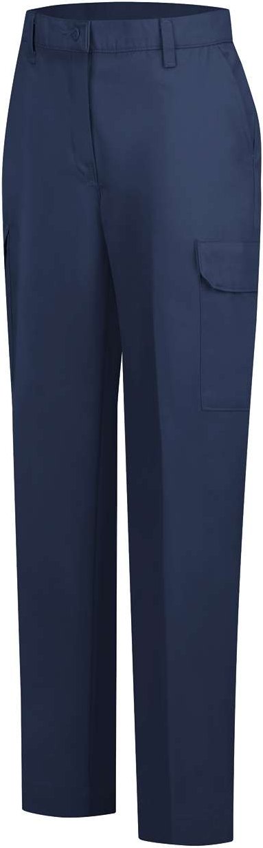 Front View of Navy - 28I Women's Industrial Cargo Pants - PT89