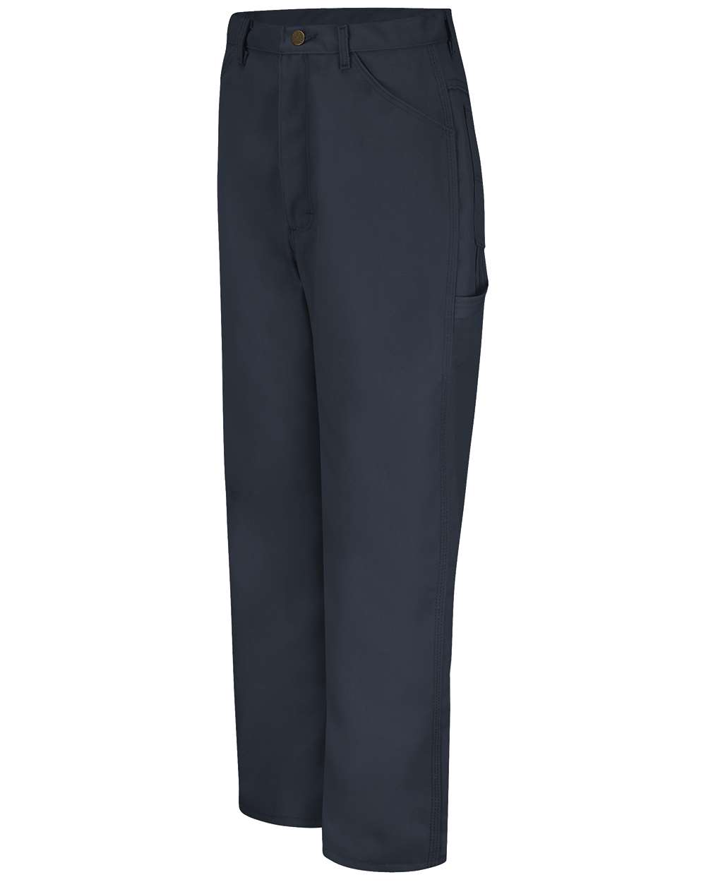 Front View of Navy - 32I Duck Dungaree Pants - PD30