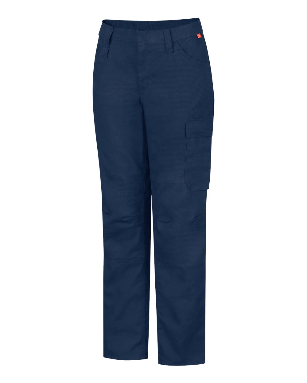 Front View of Navy - 34 Unhemmed Women's Extended Sizes IQ Series® Lightweight Comfort Pants - QP15EXT