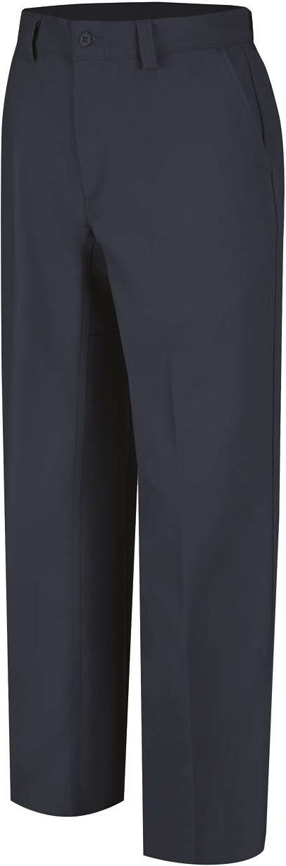 Front View of Navy - 36I Plain Front Work Pants - WP70