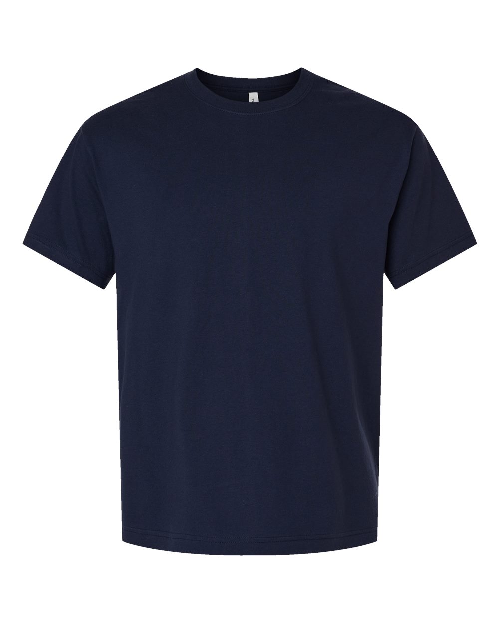 Front View of Navy 6 oz. Heavyweight Tee - 3010