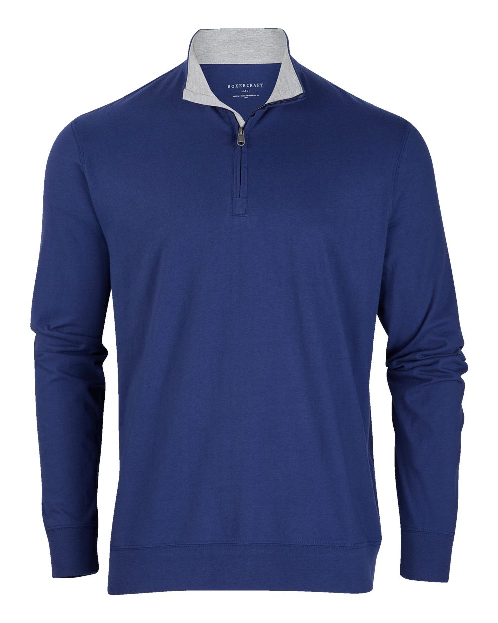 Front View of Navy Alumni Quarter-Zip Pullover - BM5205