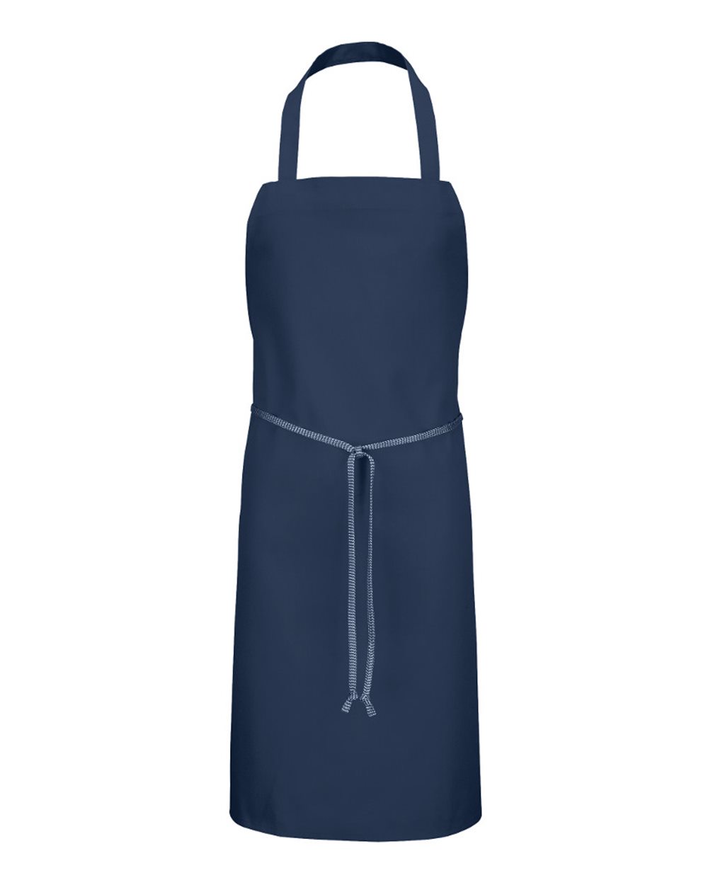 Front View of Navy Bib Apron - 1430