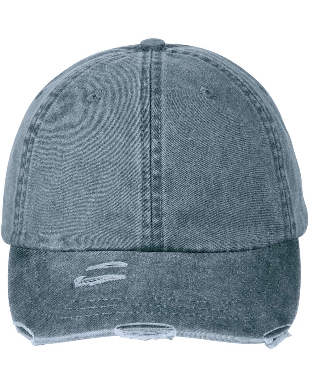 Front View of Navy Classic Pigment Distressed Cap - LP108