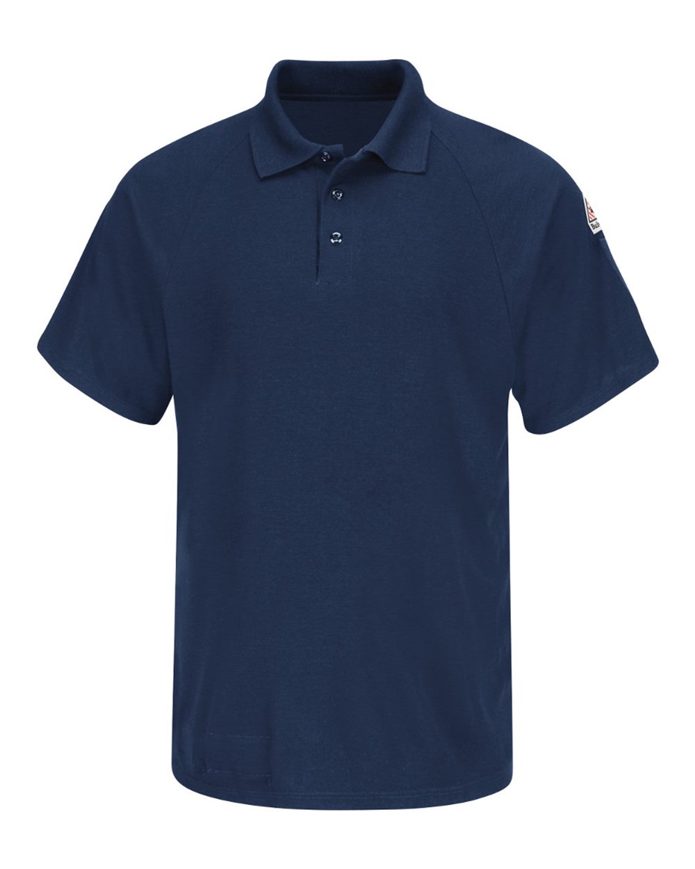 Front View of Navy Classic Short Sleeve Polo - CoolTouch®2 - SMP8 plain