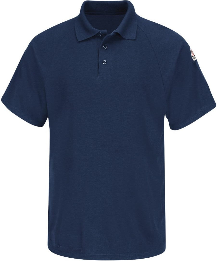 Front View of Navy Classic Short Sleeve Polo - CoolTouch®2 - SMP8