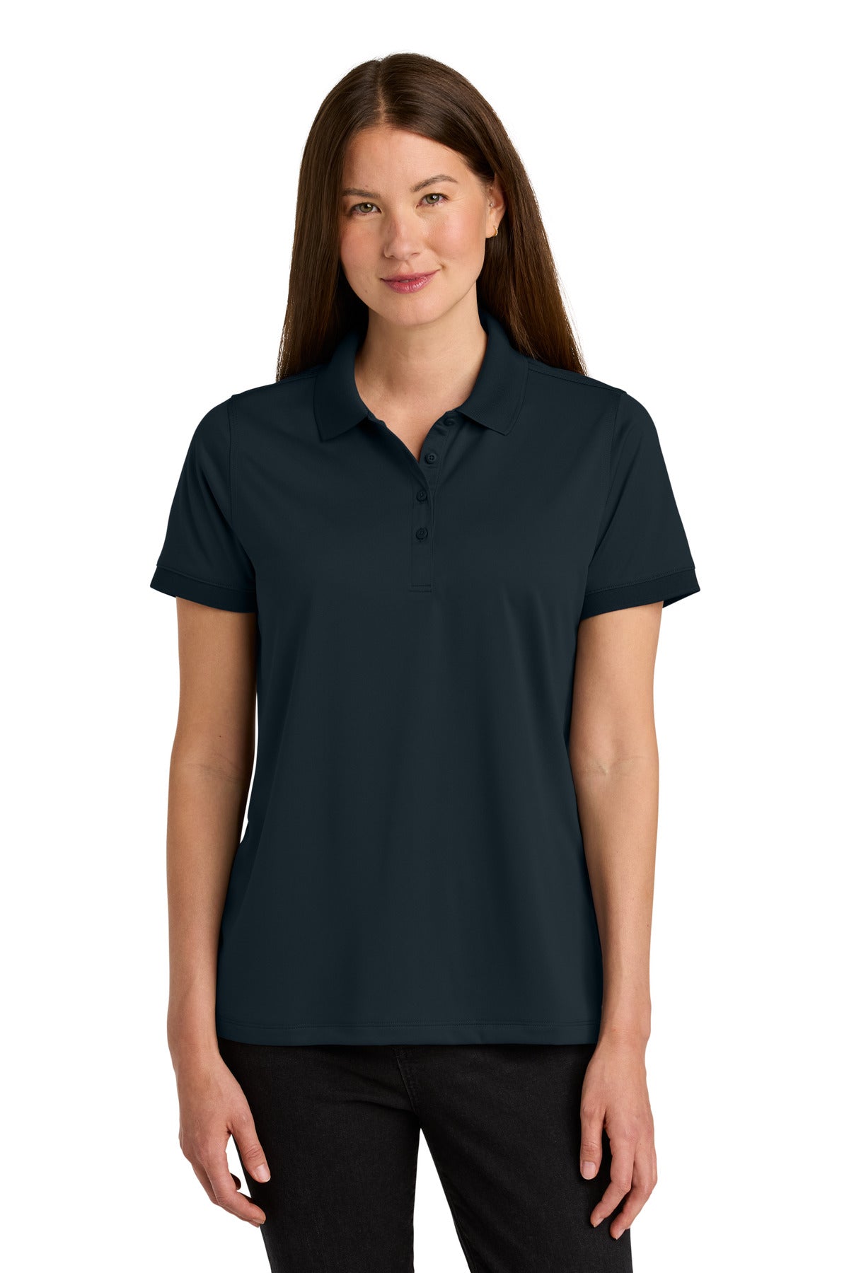 Front View of Navy CornerStone Women's Workwear Pro Polo CS451