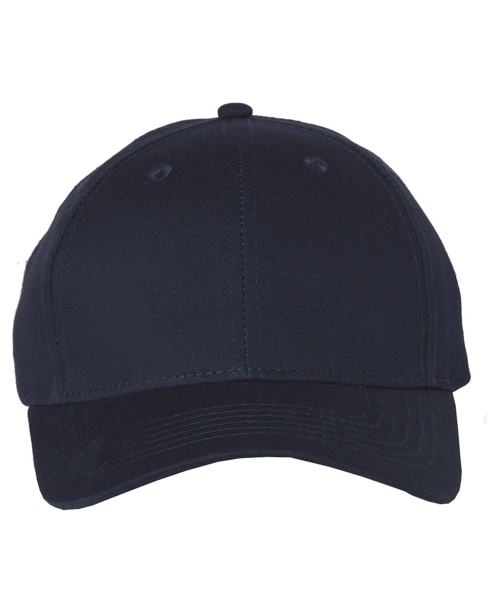 Front View of Navy Cotton Twill Cap - 2260
