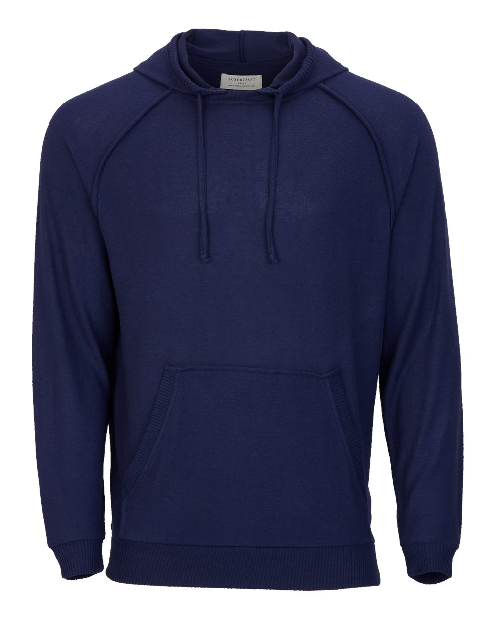 Front View of Navy Cuddle Hooded Sweatshirt - BM1501