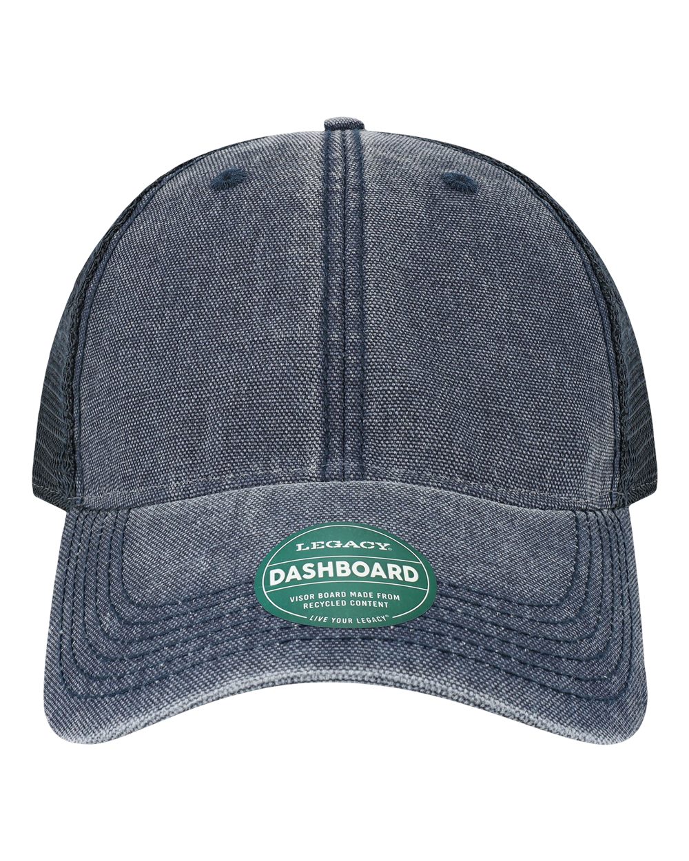 Front View of Navy Dashboard Trucker Cap - DTA