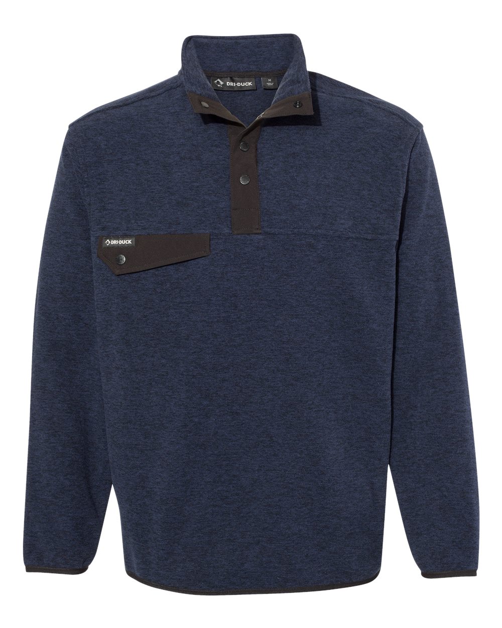 Front View of Navy Denali Mountain Fleece Pullover - 7352