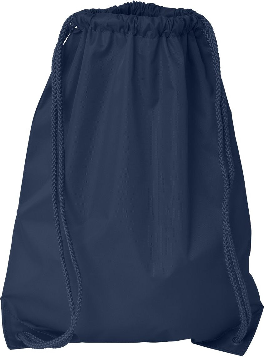 Front View of Navy Drawstring Pack with DUROcord - 8881