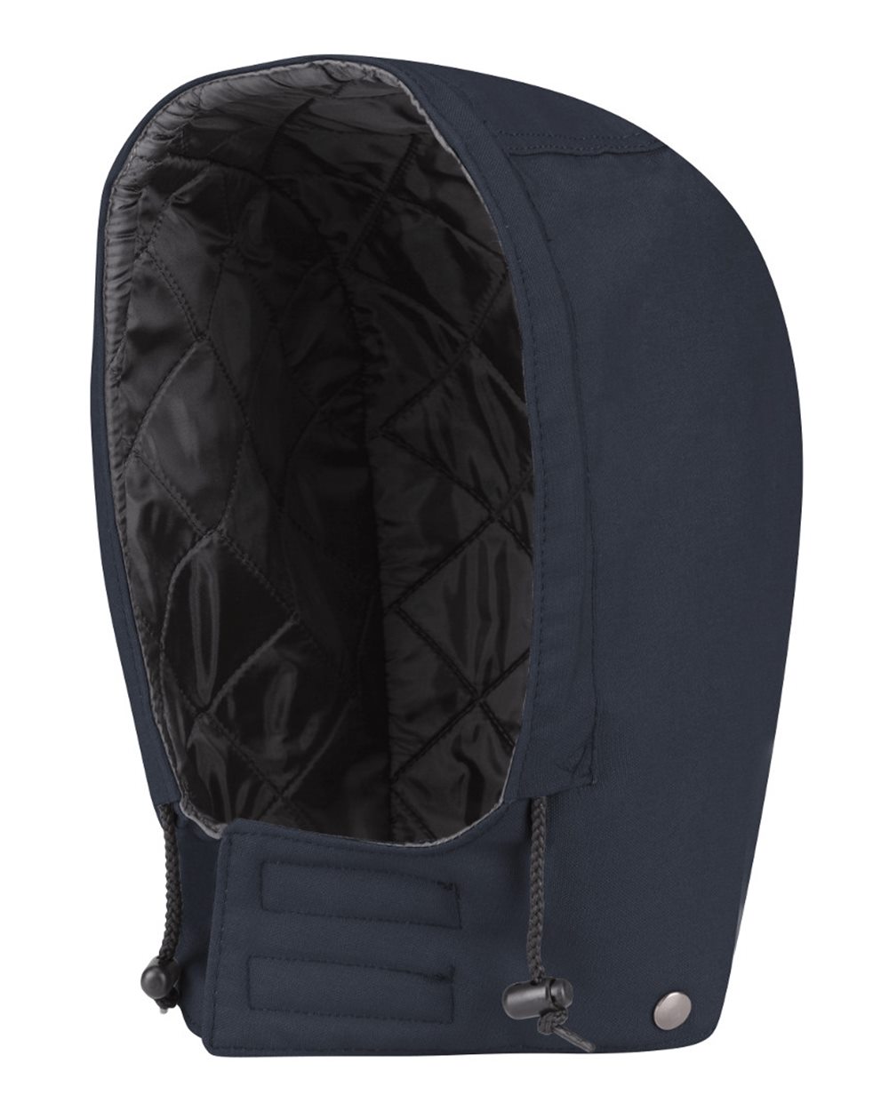 Front View of Navy Duck Blended Duck Snap-On Hood - HD20