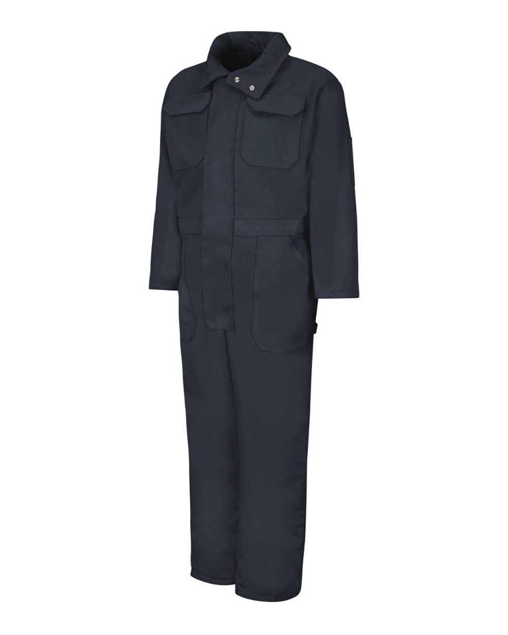 Front View of Navy Duck Insulated Duck Coverall - CD32