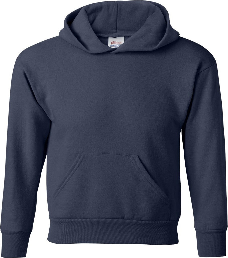 Navy Ecosmart® Youth Hooded Sweatshirt - P473