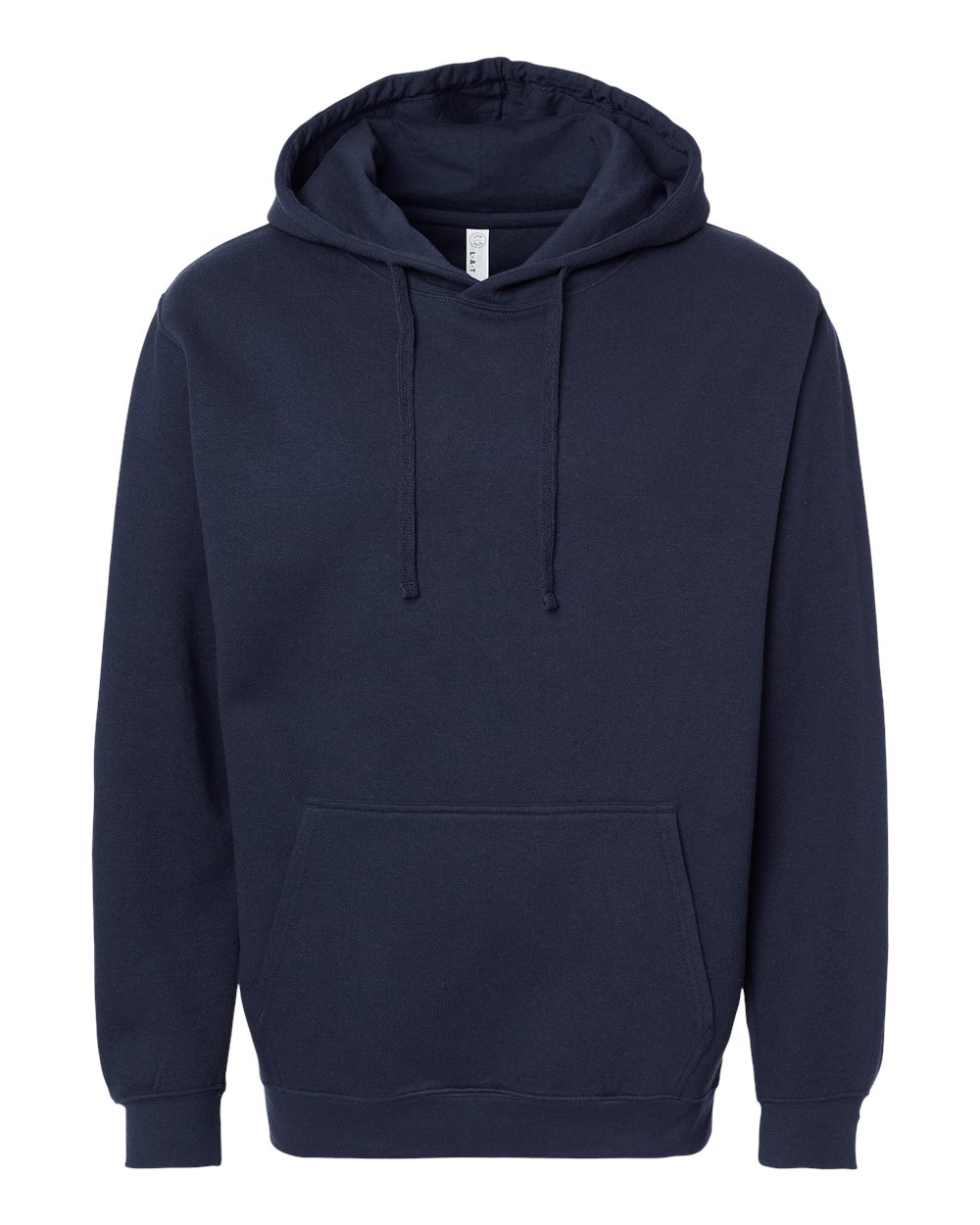 Front View of Navy Elevated Fleece Basic Hoodie - 6926