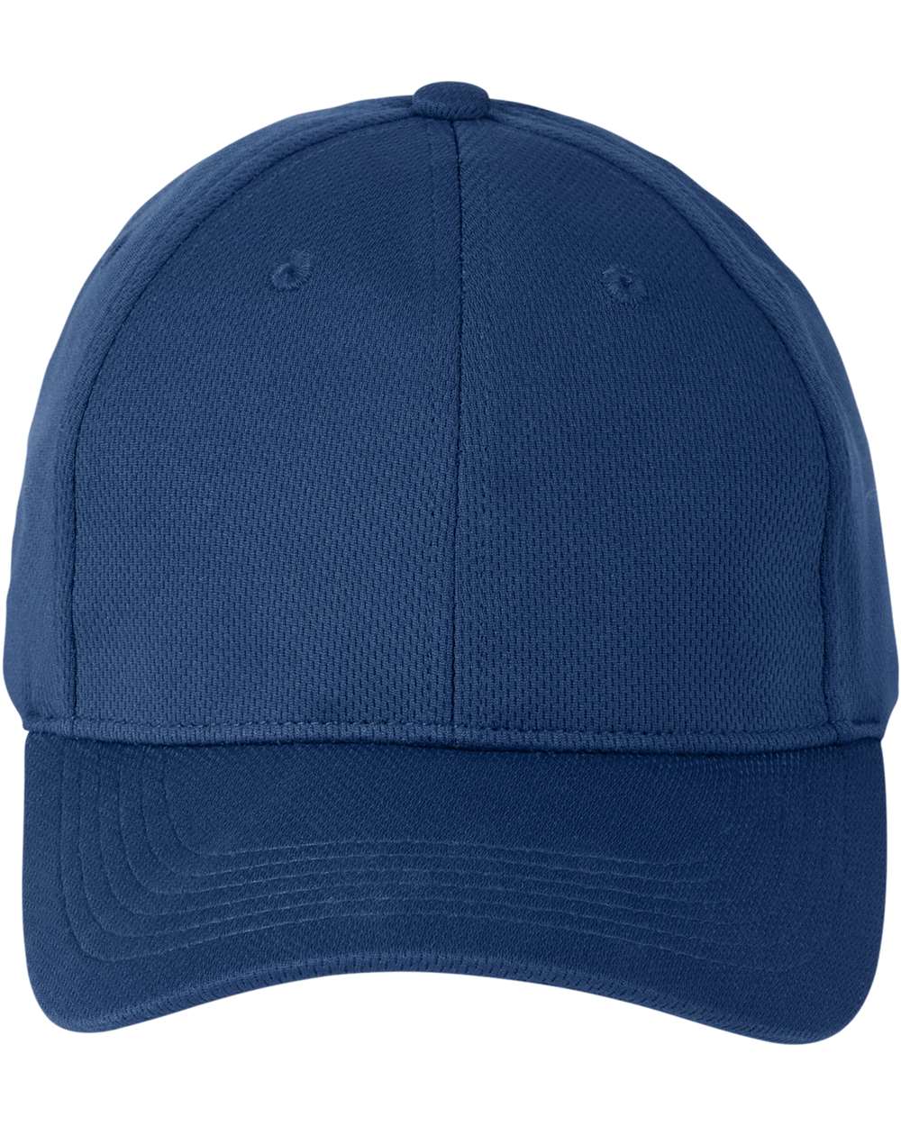 Front View of Navy Endurance Recycled Mesh Cap - ED101