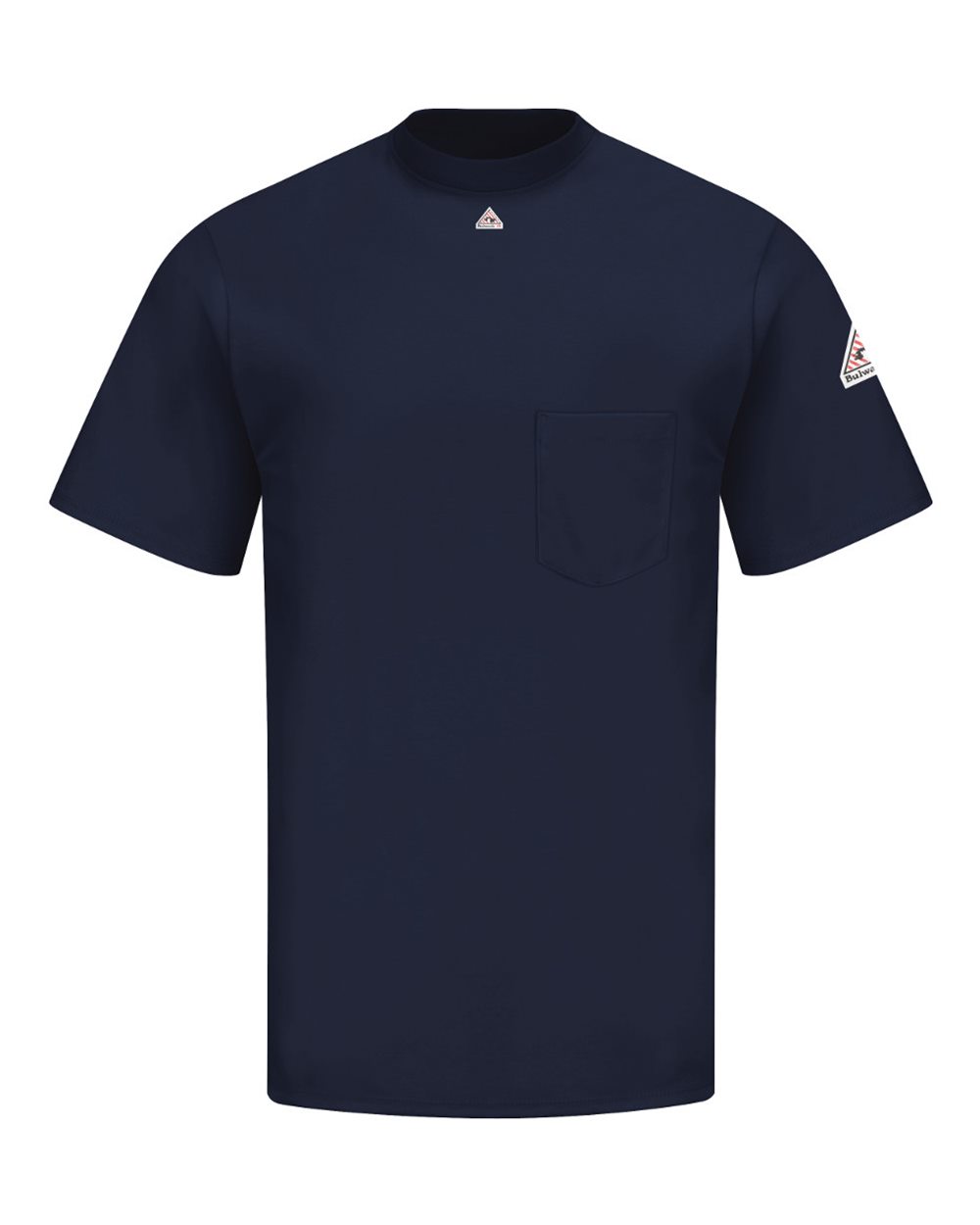 Front View of Navy Flame-Resistant Excel FR® Shirt - SET8