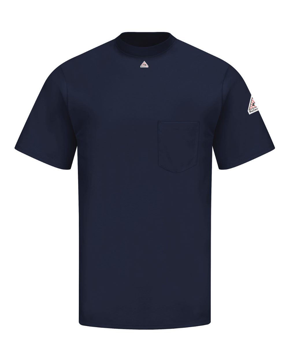Front View of Navy Flame-Resistant Excel FR® Shirt - Tall Sizes - SET8T