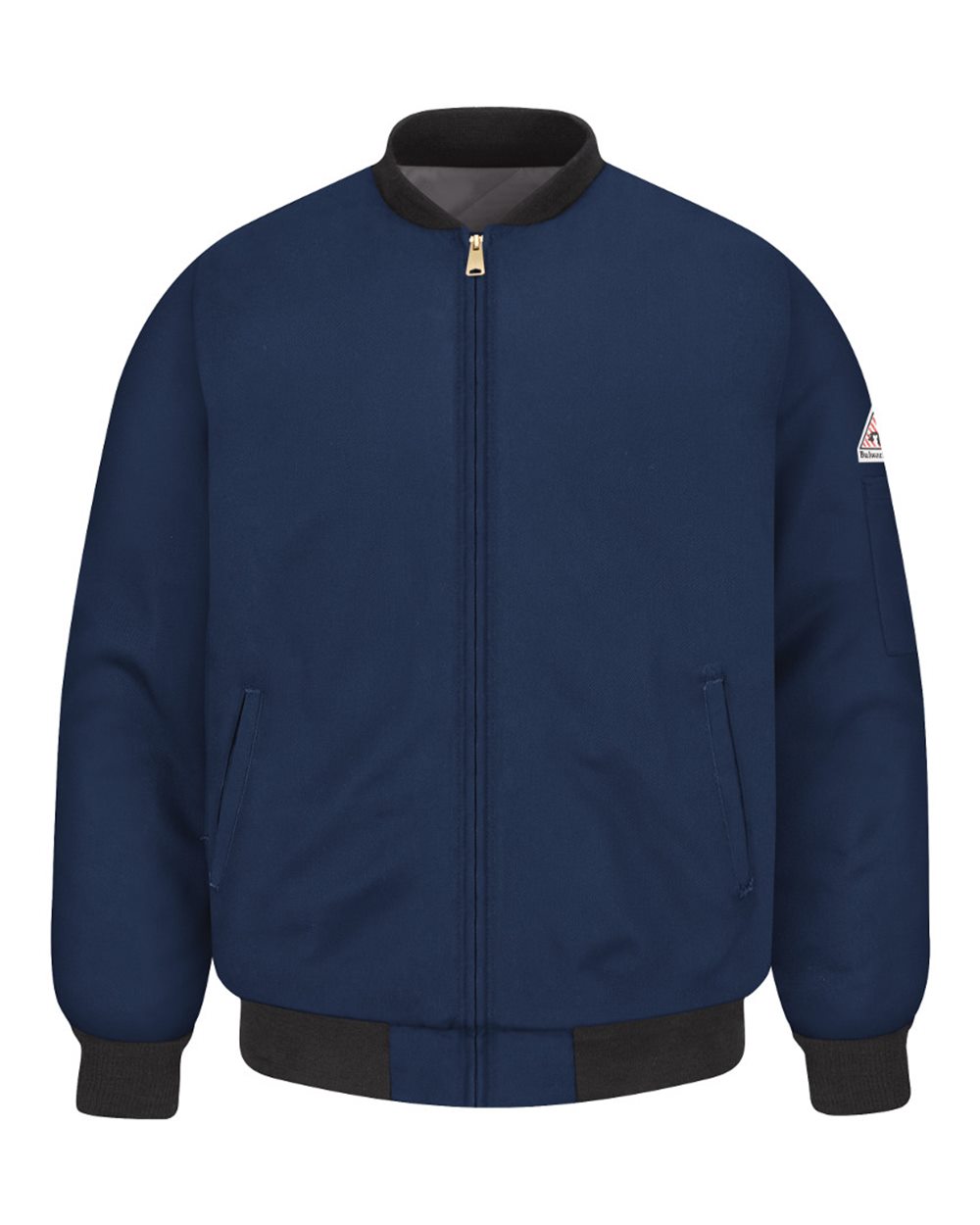 Front View of Navy Flame Resistant Team Jacket - JET2