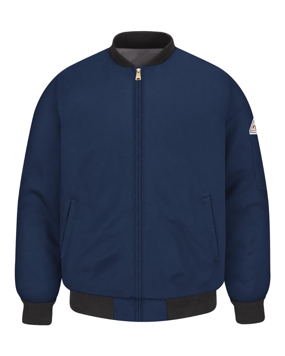 Front View of Navy Flame Resistant Team Jacket - Tall Sizes - JET2T plain