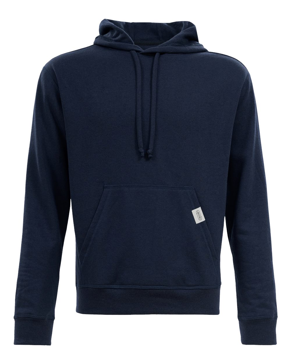 Front View of Navy Fleece Hooded Sweatshirt - RC1093