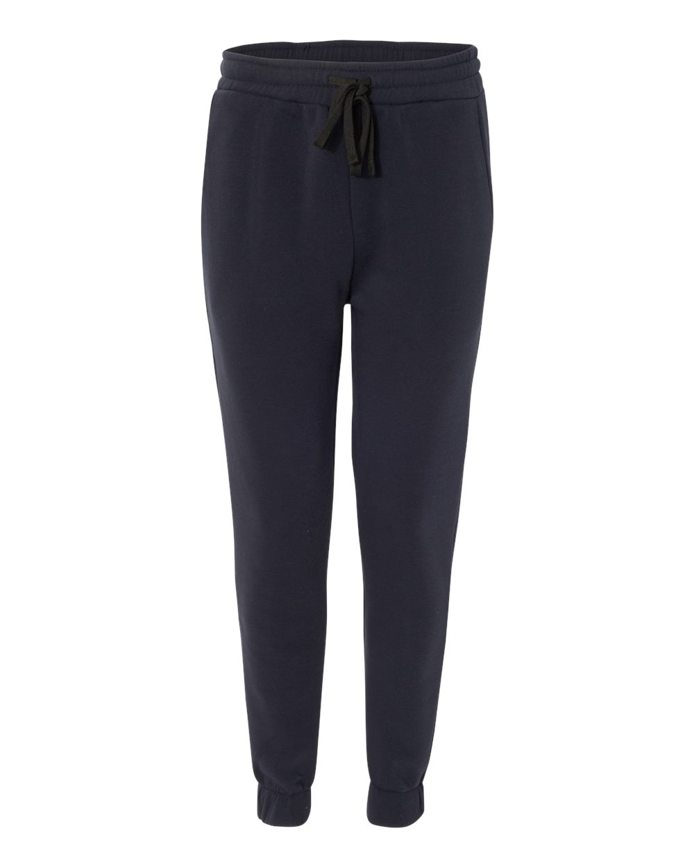 Front View of Navy Fleece Joggers - 8800