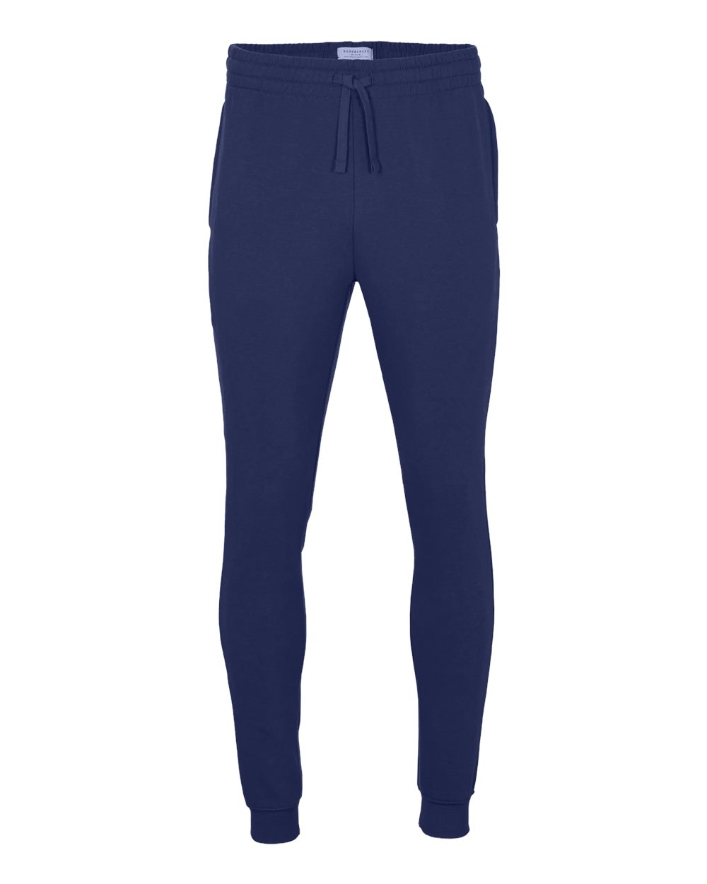 Front View of Navy Fleece Joggers - BM6602