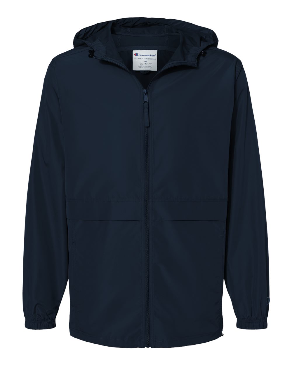 Front View of Navy Full-Zip Anorak Jacket - CO125