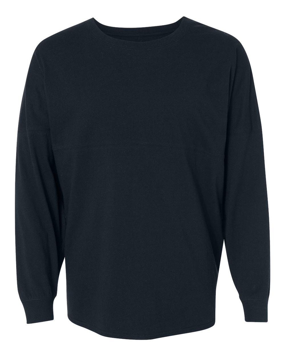 Front View of Navy Game Day Jersey Long Sleeve T-Shirt - 8229